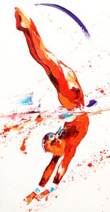 जिमनास्ट थ्री, 2010 (कैनवास पर तेल) द्वारा पेनी वार्डन