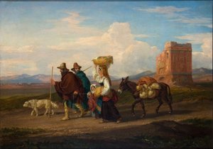 आंकड़े और खंडहर के साथ लैंडस्केप, 1837