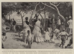 युद्ध के शिकार, जोहानिसबर्ग के हिंदो शरणार्थियों ने पोर्ट एलिजाबेथ में डेरा डाला द्वारा पर्सी एफएस स्पेंस