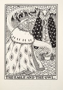 ईगल और उल्लू, फॉनटेन फेबल्स, पब से। 1905 द्वारा Percy J. Billingshurst