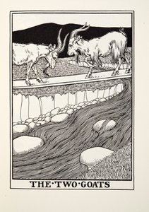 Fontaine Fables, पब से दो बकरियों,। 1905
