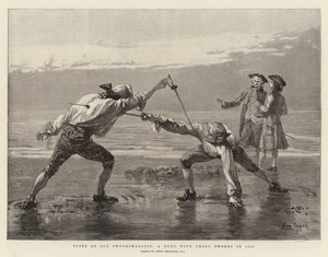 ओल्ड स्वॉर्ड्समैनशिप के प्रकार, 1760 में स्मॉल तलवारों के साथ एक द्वंद्वयुद्ध
