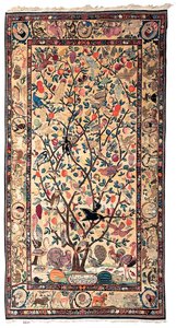 एक बढ़िया किरन गलीचा, 1898-99 द्वारा फारसी स्कूल