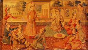 एक दिवंगत ज़ैंड ने पेपर माचे कास्केट, सी। 1794-95 द्वारा फारसी स्कूल