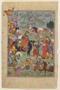 शाहनामा का युद्ध दृश्य द्वारा फारसी स्कूल