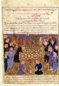 चंगेज खान का अंतिम संस्कार, c.1430 द्वारा फारसी स्कूल