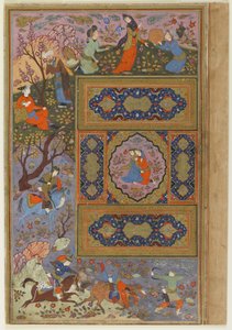 प्रेमियों की जोड़ी, c.1590-1610 द्वारा फारसी स्कूल