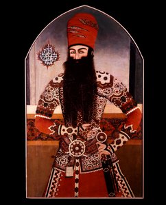फ़ारसी कला: "" मोहम्मद अली शाह (मोहम्मद अली शाह काजर) का पोर्ट्रेट (1872-1925) बेनामी पेंटिंग। 19वीं सदी का निजी संग्रह द्वारा फारसी स्कूल