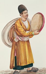 स्ट्रीट वेंडर (कागज पर wc) द्वारा फारसी स्कूल