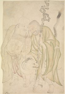 दो लोहान, c.1480 (कागज पर स्याही और पारदर्शी जल रंग) द्वारा फारसी स्कूल