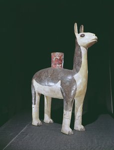 लामा पुतला पोत, Nazca संस्कृति (मिट्टी के बरतन) द्वारा पेरुवियन स्कूल