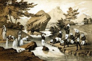 जेम्स क्वीन (1824-सी.1877) पब द्वारा उकेरी गई हिंदू वेशभूषा, मॉरीशस। पीटर एस. डुवल (लिथो) द्वारा द्वारा पीटर बर्नहार्ड विल्हेम (बाद में) हेन
