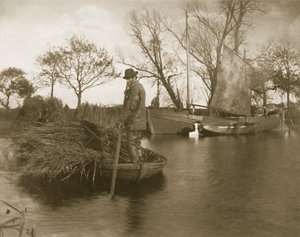 नॉरफॉक ब्रोड्स पर ग्लेडॉन कटर रिटर्न, लाइफ एंड लैंडस्केप, c.1886 द्वारा पीटर इमर्सन और थॉमस गुडॉल