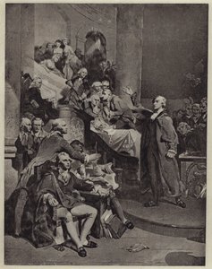 1765 का अपना भाषण देते हुए पैट्रिक हेनरी (लिथो) द्वारा पीटर फ्रेडरिक (बाद) रोथमेल