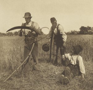 जौ-हार्वेस्ट में, सफ़ोक, 1888 (फोटोग्रावुर)