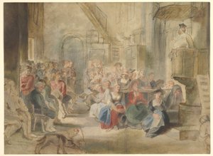 गाँव के चर्च में एक उपदेश, c.1630 द्वारा पीटर पॉल रूबेन्स