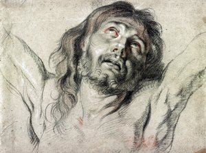 क्रूस पर मसीह का सिर द्वारा पीटर पॉल रूबेन्स (ड्राइंग) द्वारा पीटर पॉल रूबेन्स