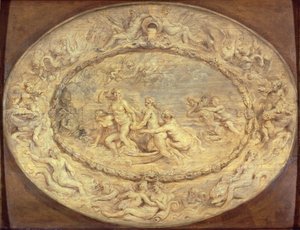 शुक्र का जन्म, c.1632-33 (पैनल पर काला चाक और तेल) द्वारा पीटर पॉल रूबेन्स