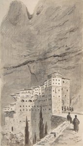 मेगा स्पिलियन, ग्रीस का मठ, 1896। द्वारा पीटर टॉफ्ट
