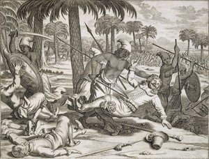 द मर्डर ऑफ़ मिस्टर कोस्टर बाई द सिंगालीज़', सीलोन श्रीलंका, पब। 1672. द्वारा फिलिप बाल्डियस