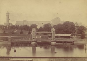 1854 में सिडेनहैम में क्रिस्टल पैलेस की प्रगति।
