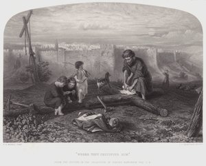 जहां उन्होंने उसे सूली पर चढ़ा दिया (उत्कीर्णन) द्वारा फिलिप रिचर्ड (बाद) मॉरिस
