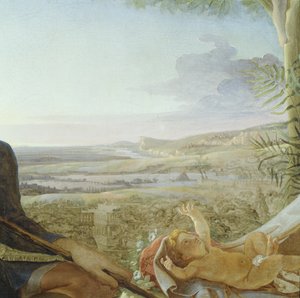 मिस्र में रेस्ट फ़्लाइट से क्राइस्ट बच्चा और परिदृश्य, 1805-06 (141645 का विस्तार) द्वारा फिलिप ओटो रन