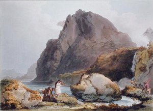 'द रोमांटिक पिक्चर्स सीनरी ऑफ इंग्लैंड एंड वेल्स' से लिलिन ओगवीन, 1805 में प्रकाशित (रंग उत्कीर्णन)