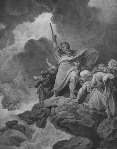 फिरौन के मेजबान का विनाश, निर्गमन 14, पद 19-31 (उत्कीर्णन)