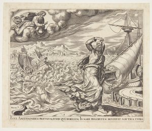 योना प्रभु की उपस्थिति से भाग रहा है द्वारा Maarten van Heemskerck