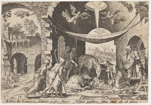 चरवाहों की आराधना द्वारा Maarten van Heemskerck