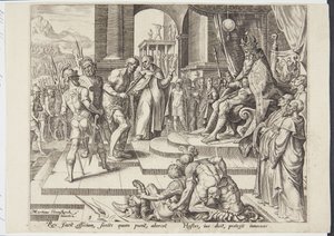 राजा न्याय करता है द्वारा Maarten van Heemskerck
