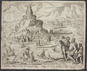 एलेक्जेंड्रिया का प्रकाश स्तंभ द्वारा Maarten van Heemskerck