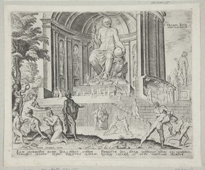ओलम्पिया में बृहस्पति की प्रतिमा द्वारा Maarten van Heemskerck