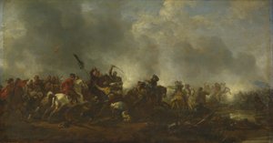 कैवेलरी ने इन्फैंट्री पर हमला किया, 1656-1668 द्वारा फिलिप्स वूवर्मन