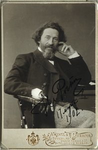 कलाकार इल्या रेपिन का चित्र 1844-1930 द्वारा फोटो स्टूडियो एच. रेंट्ज़ और एफ. श्रेडर।