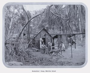 सॉमिलर्स कैंप, मेलविले द्वीप (बी / डब्ल्यू फोटो) द्वारा फोटोग्राफर ऑस्ट्रेलियाई