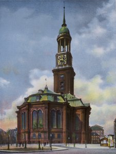 हैम्बर्ग: माइकलिसकिर्चे, 3 जून, 1906 को जला दिया गया, 1906-12 का पुनर्निर्माण किया गया (फोटो) द्वारा फ़ोटोग्राफ़र जर्मन