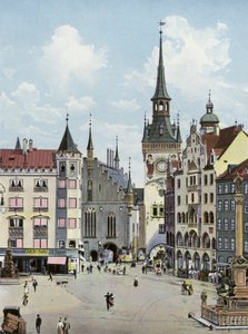 Munchen/म्यूनिख: Marienplatz ओल्ड टाउन हॉल के साथ (फोटो) द्वारा फ़ोटोग्राफ़र जर्मन