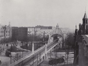Nollendorfplatz, स्टेशन डेर होचबहन (b/w फोटो) द्वारा फ़ोटोग्राफ़र जर्मन
