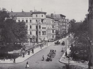Heydt-Brucke और Bendler-Strasse (b/w photo) से द्वारा फ़ोटोग्राफ़र जर्मन