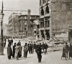 ईस्टर विद्रोह के बाद डबलिन, अप्रैल 1916 (बी/डब्ल्यू फोटो)