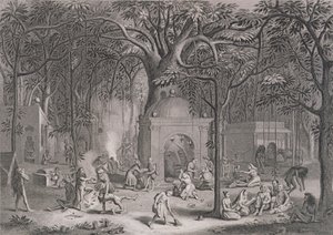 हिंदू फकीरों ने विश्व धर्म से बेल द्वारा उत्कीर्ण अपने अंधविश्वासी संस्कारों का अभ्यास करते हुए ए। फुलटन एंड कंपनी द्वारा प्रकाशित किया। द्वारा Picart