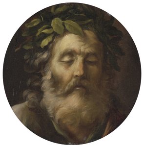 पोएट होमर पर मोला, पियर फ्रांसेस्को (1612-1666) का पोर्ट्रेट। लकड़ी पर तेल, आकार: डी 38,7, निजी संग्रह द्वारा पियर फ्रांसेस्को मोला
