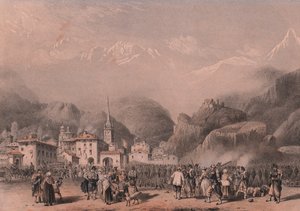 सुसा, पीडमोंटे में फ्रांसीसी सैनिकों का बिवौक द्वारा ब्लेज़ निकोलस ले सुयूर