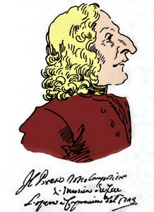 एंटोनियो विवाल्डी (1678 - 1741), पियरे लियोन गेज़ी द्वारा कार्टून (1674 - 1755)