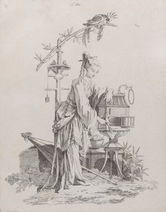 वायु, चार तत्वों से, 1738-49।