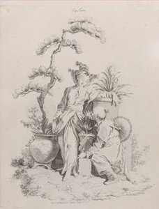 पृथ्वी, चार तत्वों से, 1738-49। द्वारा पियरे अलेक्जेंड्रे अवेलिन
