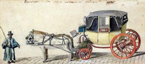 हॉर्स एंड कैरिज, 1825 (कागज पर पेन और स्याही)