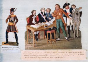 वेंडी (1792-1793) (कागज पर गौचे) में युद्ध के लिए सेना में शामिल होने के लिए रवाना हुए स्वयंसेवक